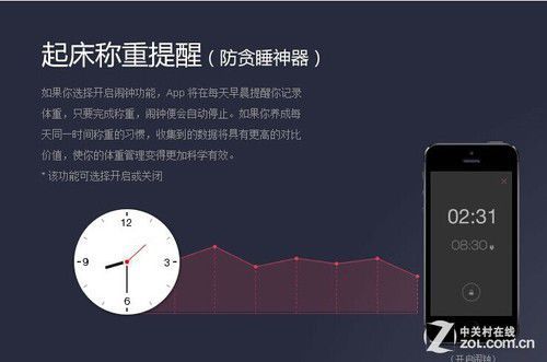 可提醒每天成体重的蓝牙智能体重计